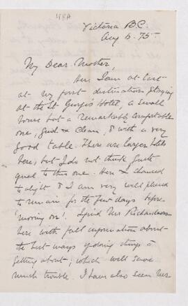 Letter, 6 August 1875