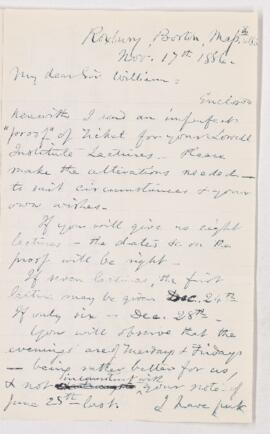 Letter, 17 November 1886