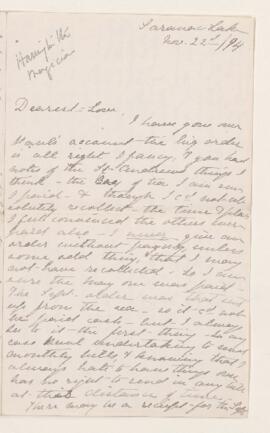 Letter, 22 November 1894