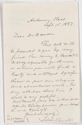 Letter, 15 September 1887