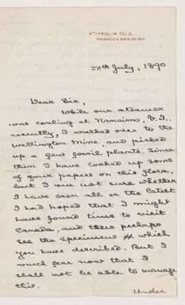 Letter, 28 July 1890