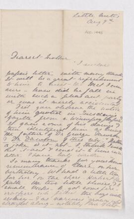 Letter, 9 August