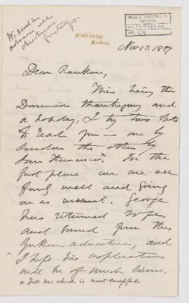 Letter, 17 November 1887