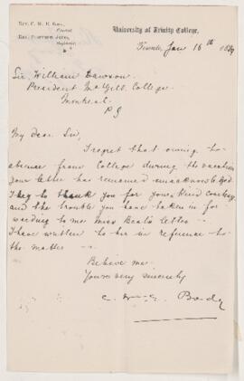 Letter, 16 January 1889
