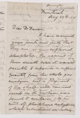 Letter, 29 August 1878