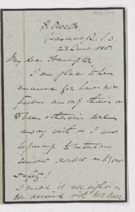 Letter, 23 June 1885