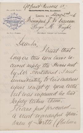 Letter, 2 May 1876