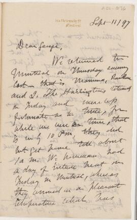 Letter, 11 September 1897
