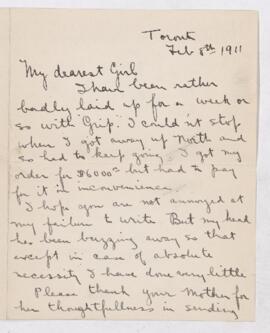 Letter, 8 February 1911