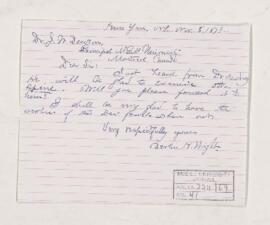 Letter, 8 November 1879