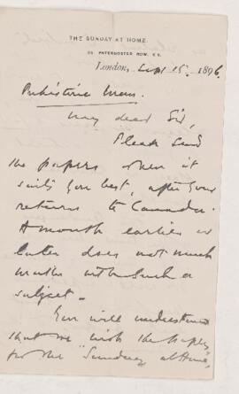 Letter, 15 September 1896