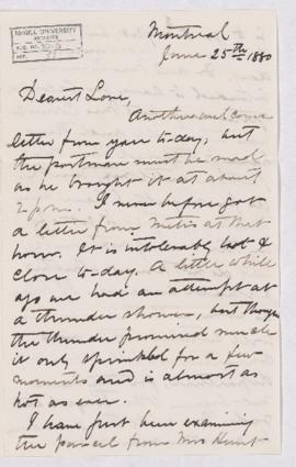 Letter, 25 June 1880