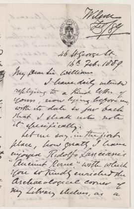 Letter, 19 February 1889