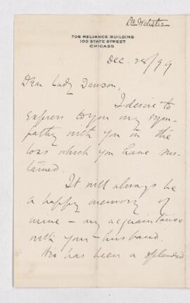 Letter, 28 December 1899