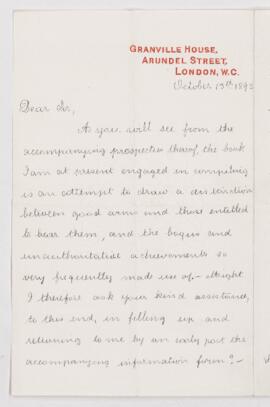 Letter, 13 October 1893