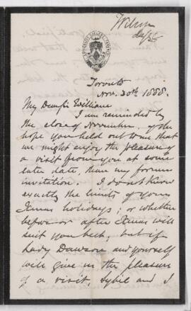 Letter, 30 November 1888