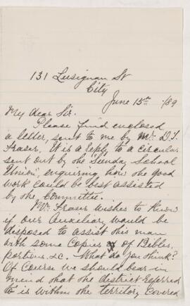 Letter, 15 June 1889