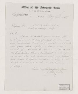 Letter, 9 May 1878