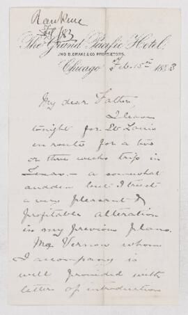 Letter, 15 February 1883