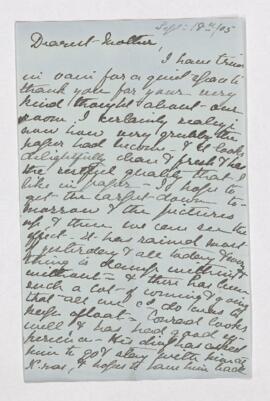 Letter, 18 September 1905