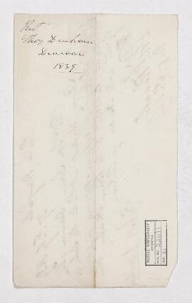 Receipt, 27 February 1839