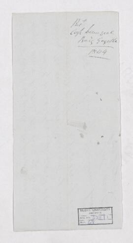 Receipt Brig Gazelle, 1 October 1844