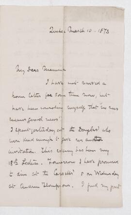 Letter, 10 March 1873