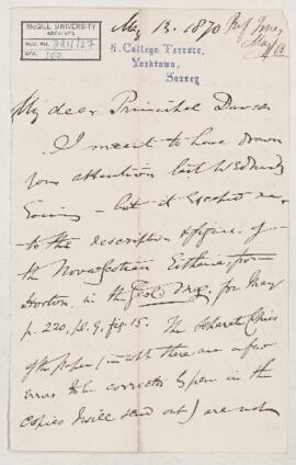 Letter, 13 May 1870
