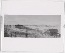 Photo of painting of houses at Metis