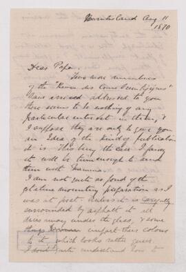 Letter, 11 August 1870