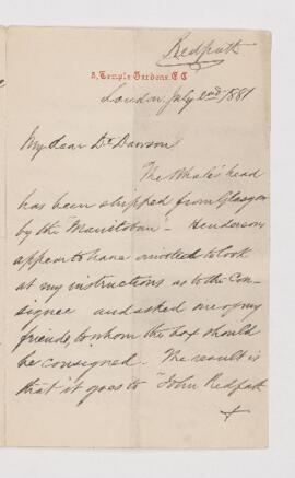 Letter, 2 July 1881
