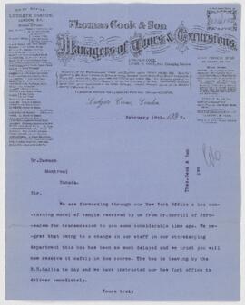 Letter, 19 February 1887