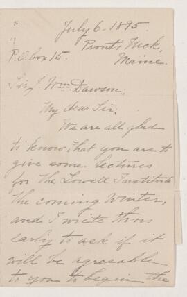 Letter, 6 July 1895