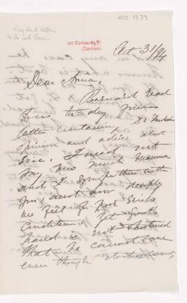 Letter, 31 October 1894