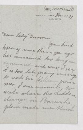 Letter, 21 November 1899