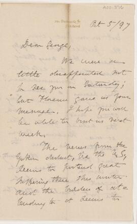 Letter, 5 October 1897