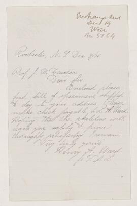 Letter, 9 December 1876