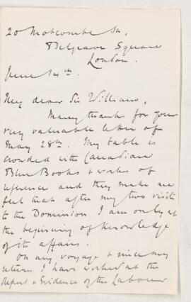 Letter, 14 June 1889