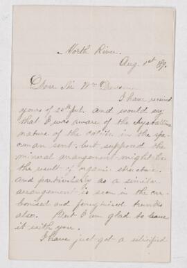Letter, 1 August 1889