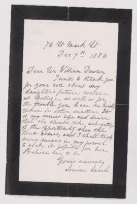 Letter, 7 December 1886