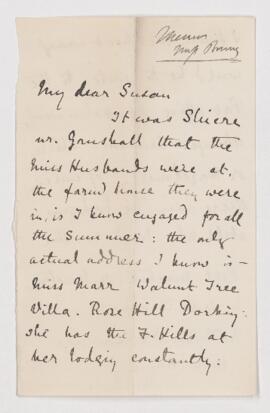 Letter from M.S.M