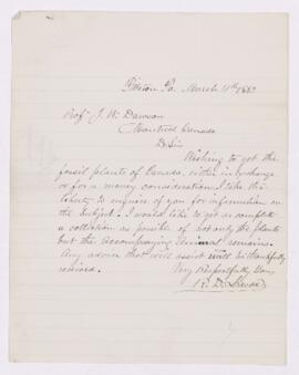 Letter, 4 March 1882