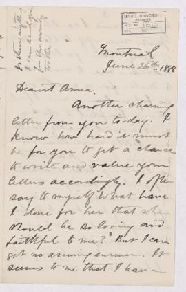 Letter, 26 June 1888