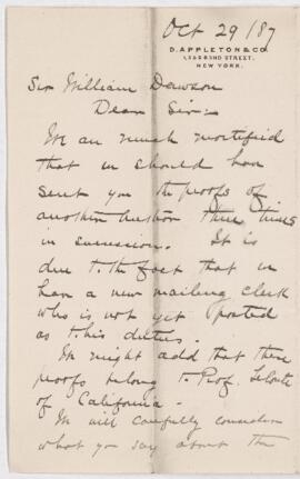 Letter, 29 October 1887