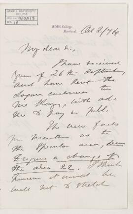Letter, 2 October 1874
