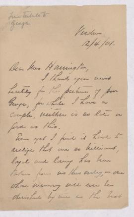 Letter, 12 April 1901