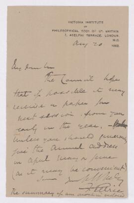 Letter, 20 August 1882