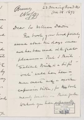 Letter, 28 October 1893