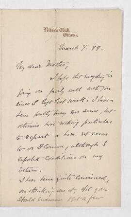 Letter, 7 March 1899