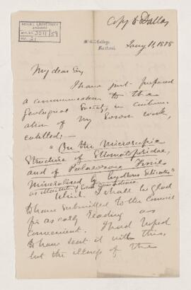 Letter, 11 January 1878